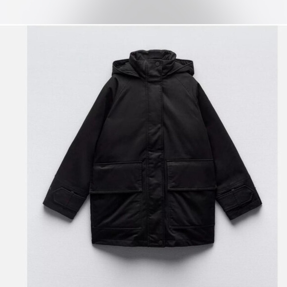 Zara Blue navy Puffer Jacket
